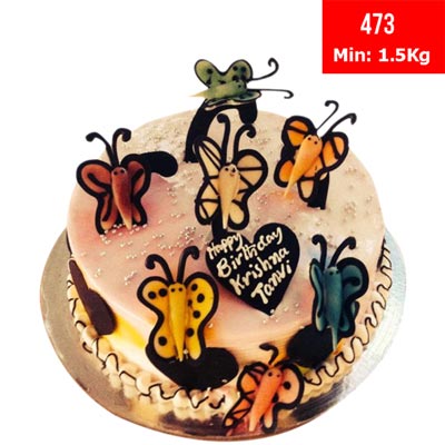"Round shape Special Cake - code473 (1.5kgs) - Click here to View more details about this Product